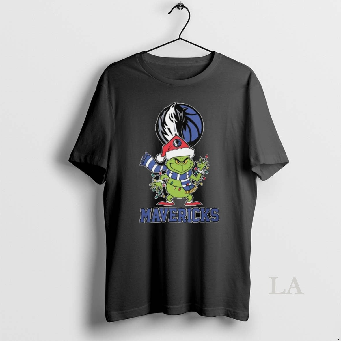 Original Dallas Mavericks X Grinch Santa Lights Christmas 2025 Long Sleve