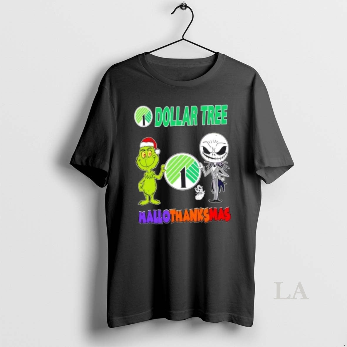 Original Dollar Tree X Grinch And Jack Skellington Friends Fist Bump Happy Hallothanksmas