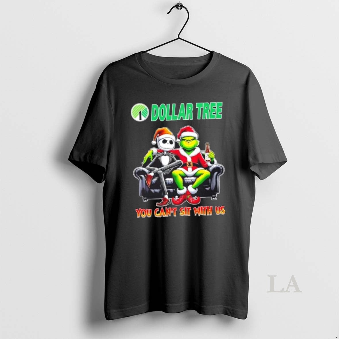 Original Dollar Tree X Grinch And Jack Skellington Happy Hallothankmas You Cant Sit With Us