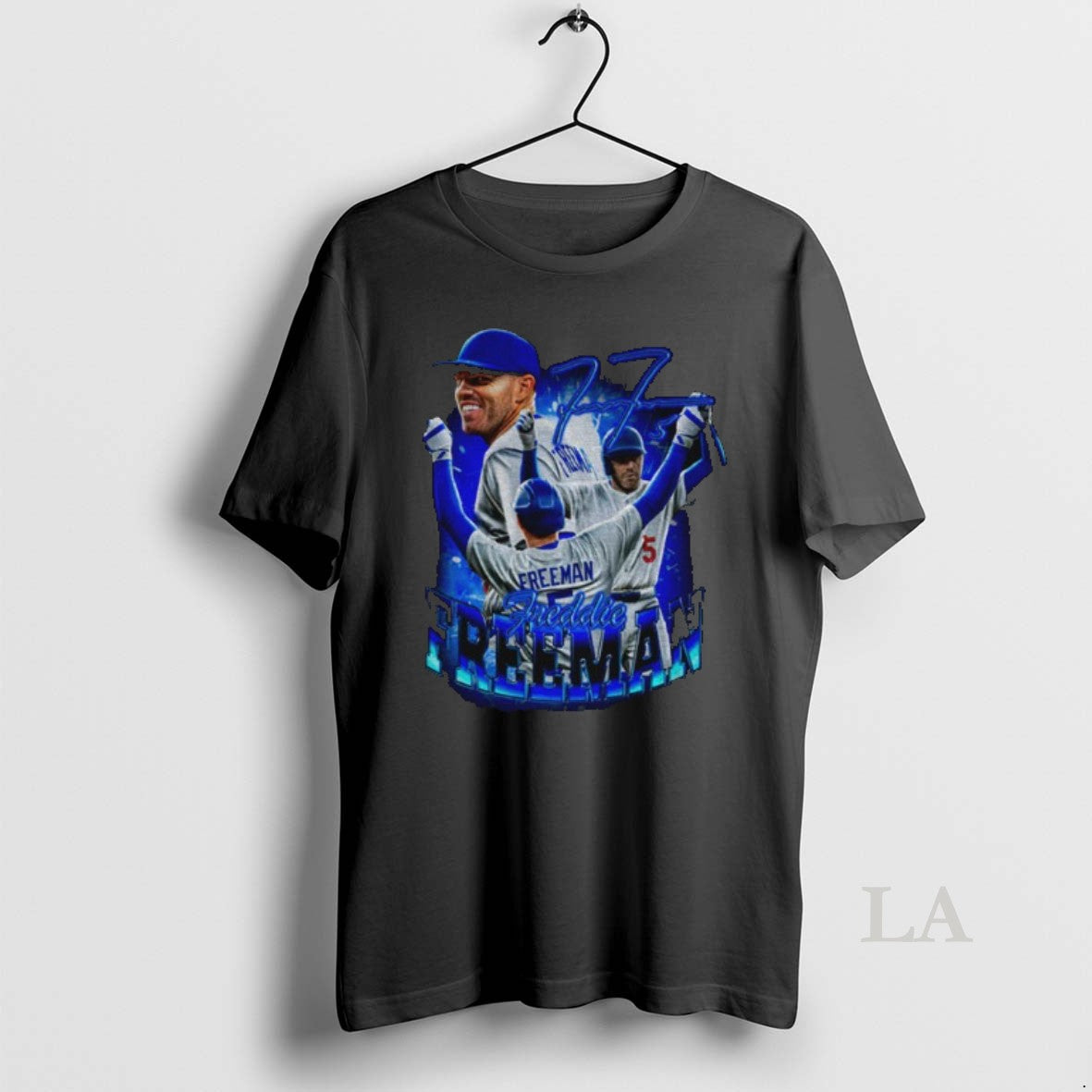 Original Freddie Freeman Posing Los Angeles Dodgers Mlb Signature Graphic