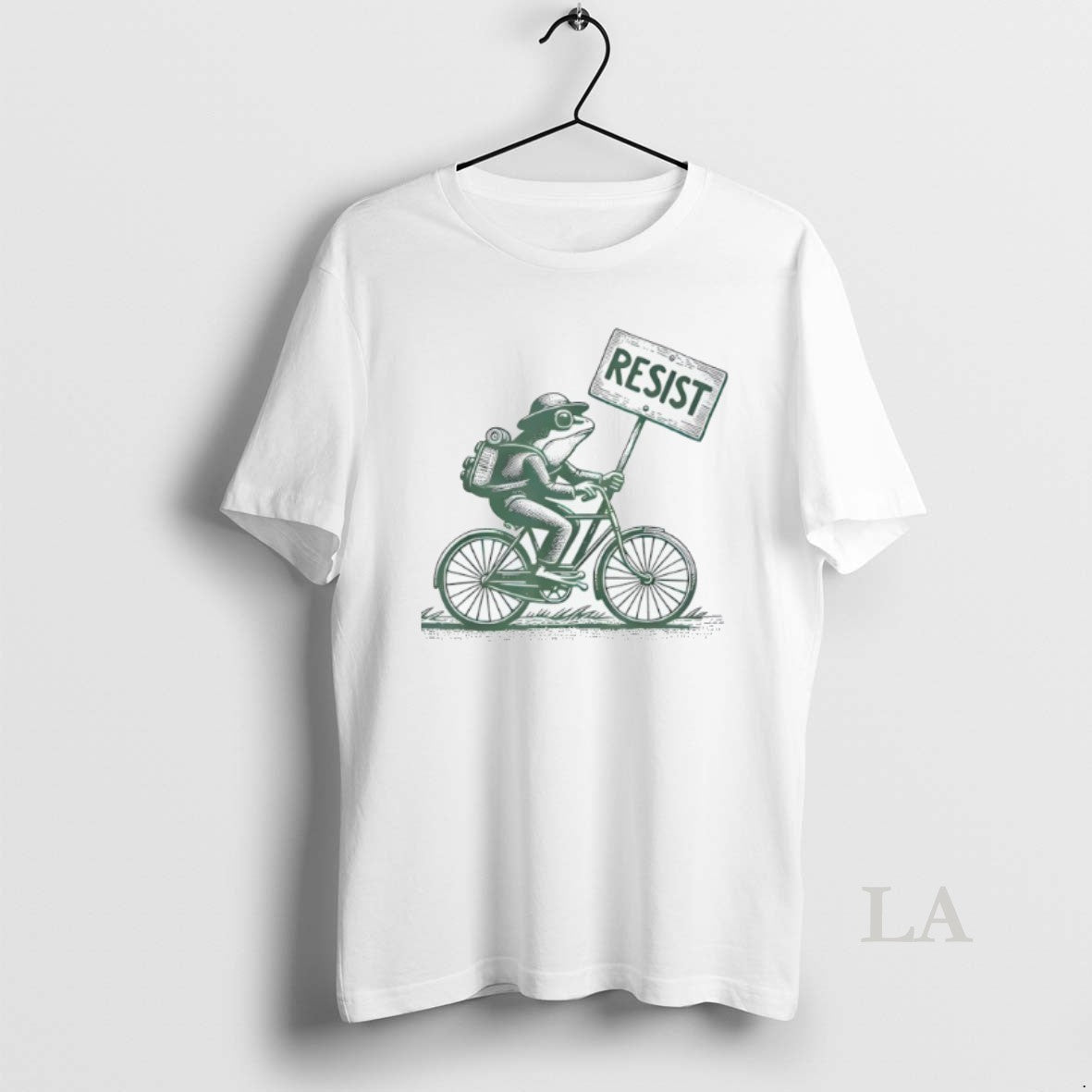 Original Frog On Bike Resist Portland Frog Protest Vintage