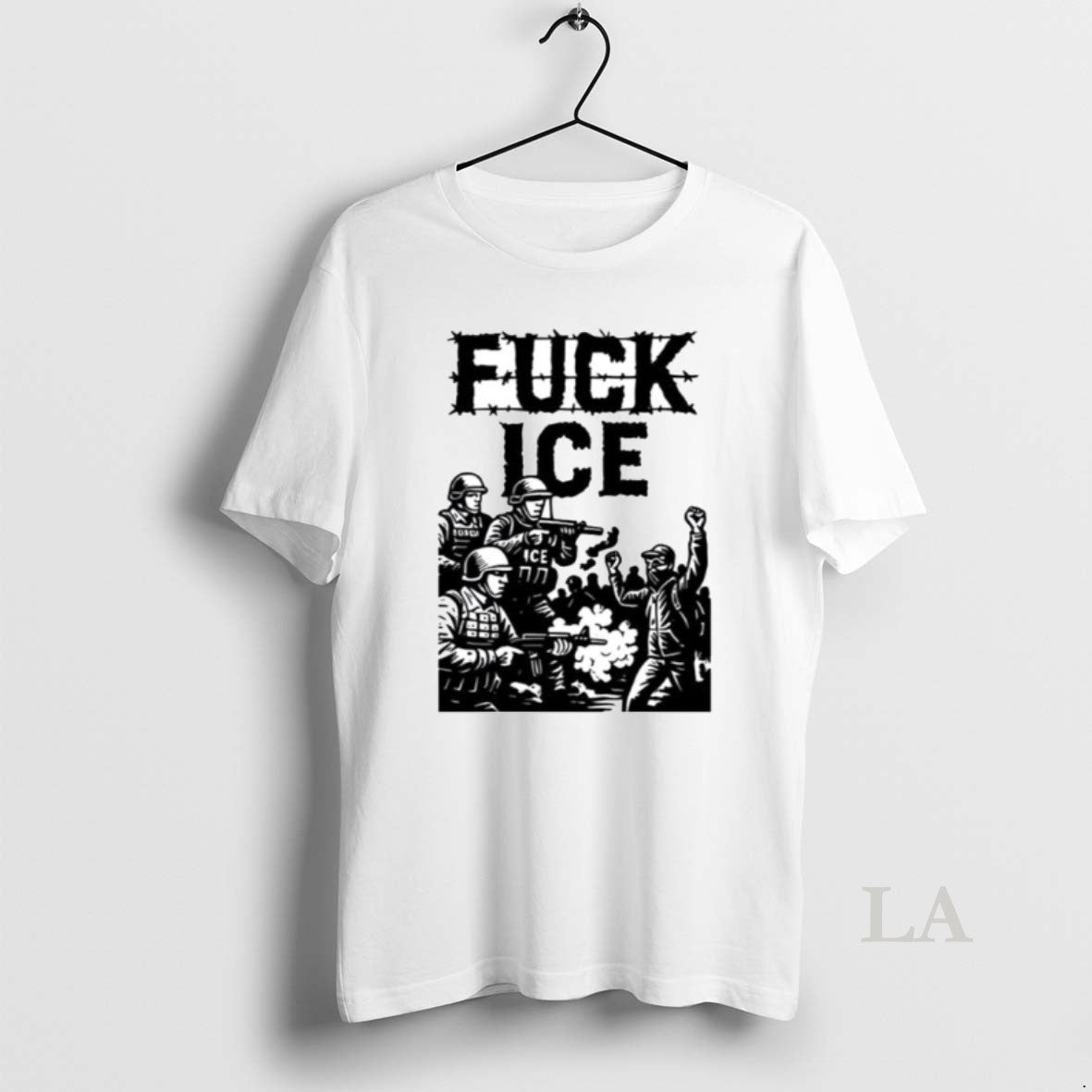 Original Fuck Ice Barbed Wire Protest Ornaments