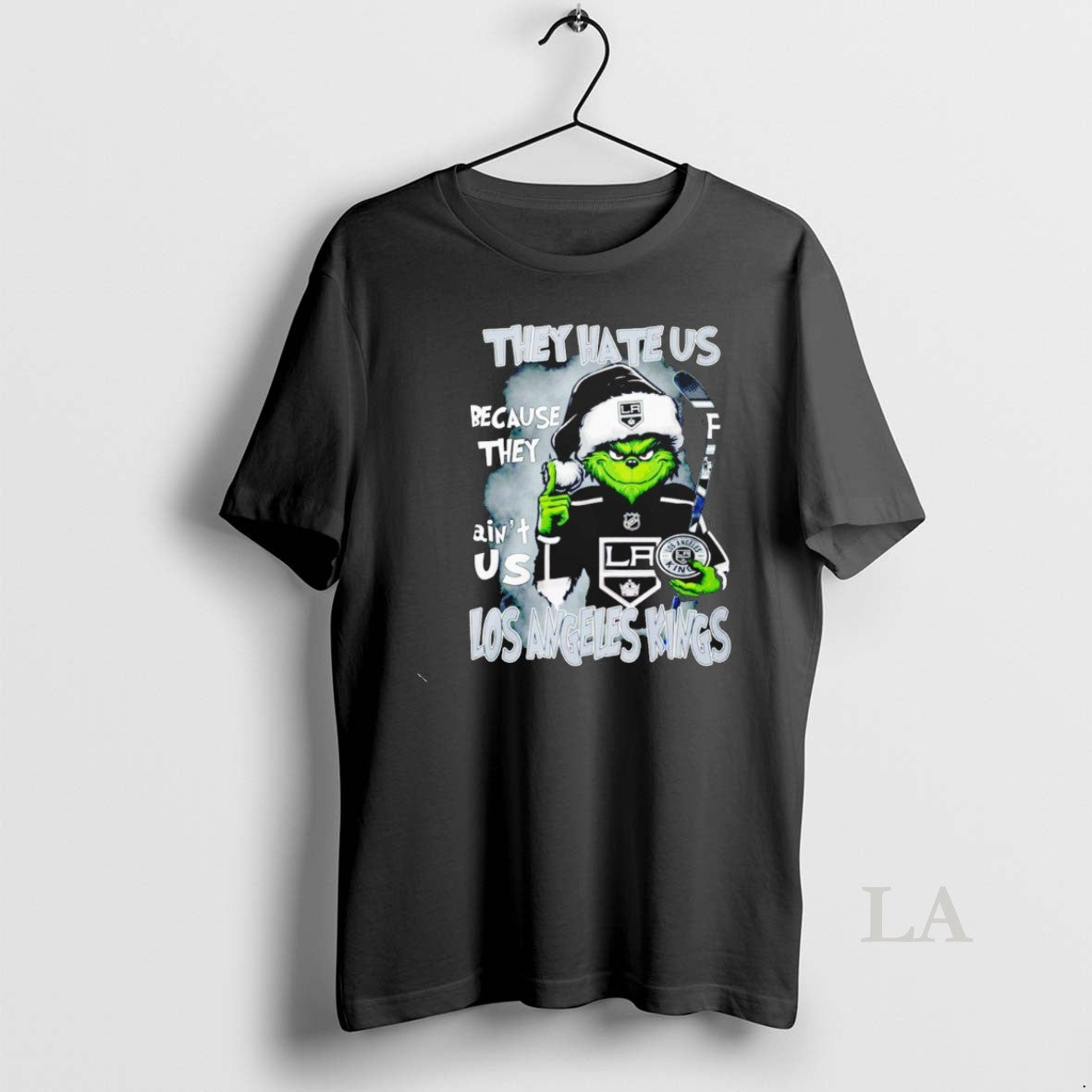 Original Grinch Santa They Hate Us Because They Aint Us Los Angeles Kings