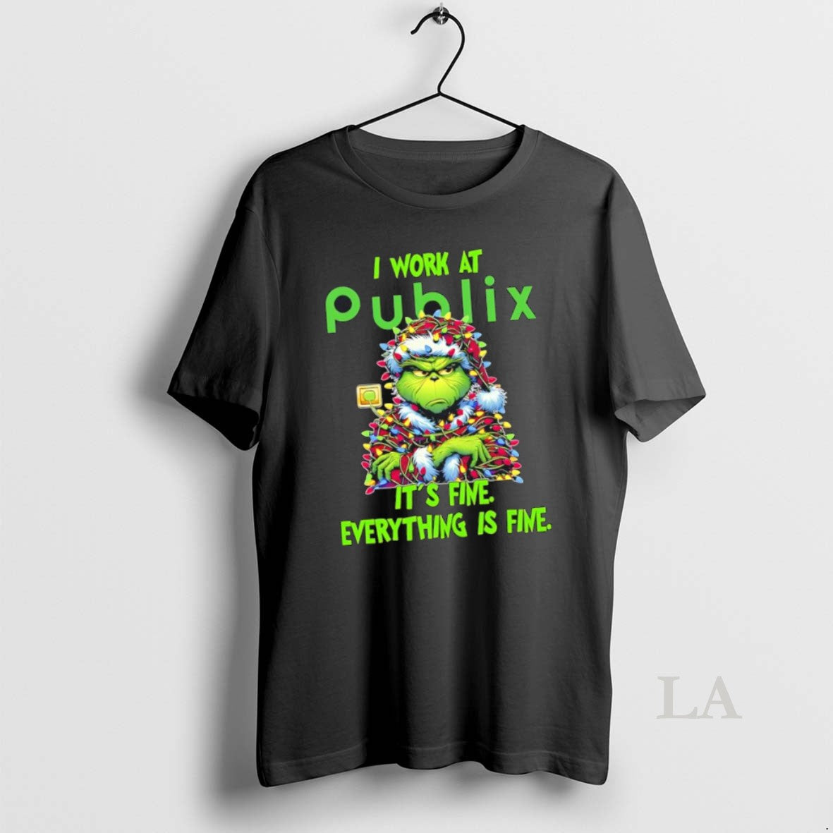 Original Grinch I Work At Publix Logo Its Fine Everything Is Fine