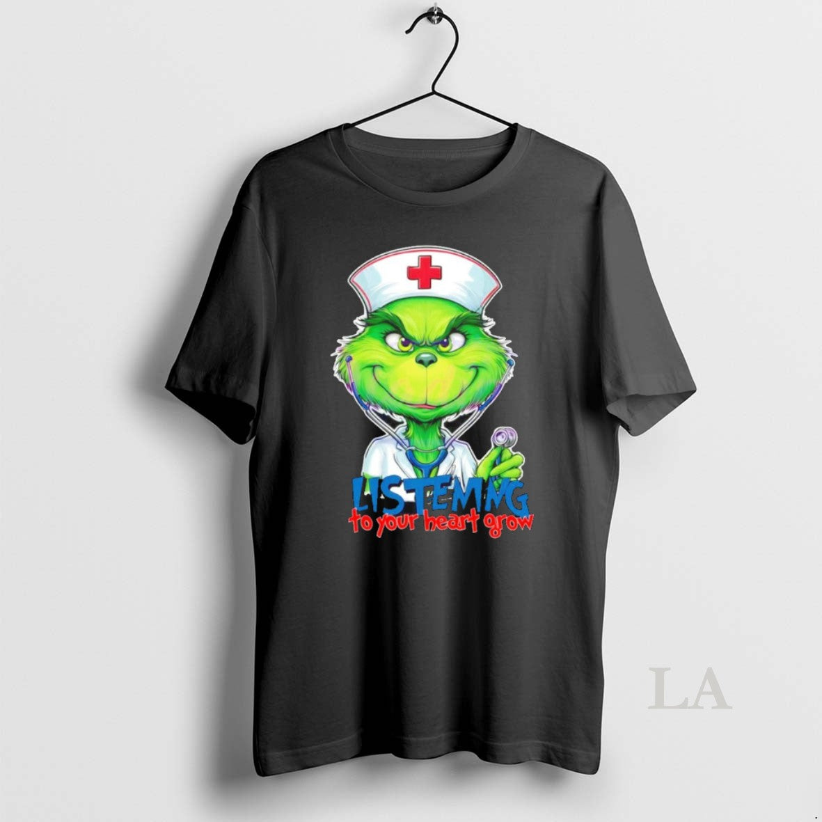 Original Listening To Your Heart Grow Grinch Christmas Nurse