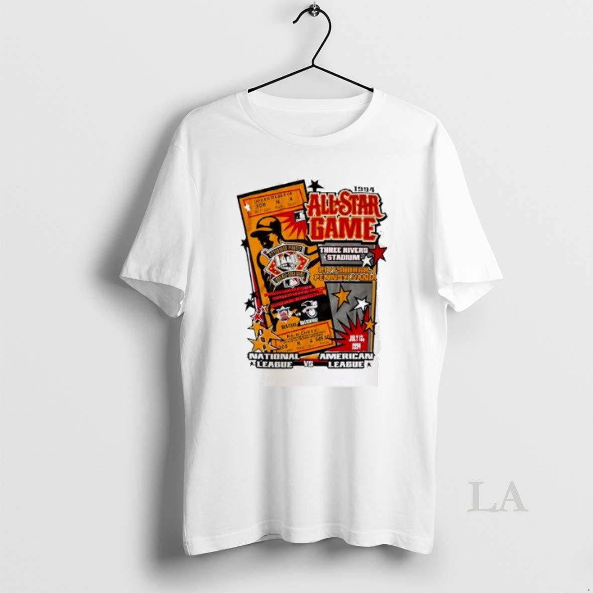 Original National League Vs American League 1994 Mlb All Star Game Pittsburgh Pirates Salem Sportswear