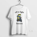 Original Off To Fight Fascism Protest Portland Frog Scooter Abolish Ice
