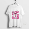 Original Pink Ghost Breast Cancer Boho Pumpkin Coquette Floral Breast Cancer Halloween