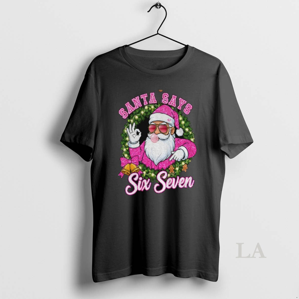 Original Pink Santa Says Six Seven 6 7 Meme Christmas