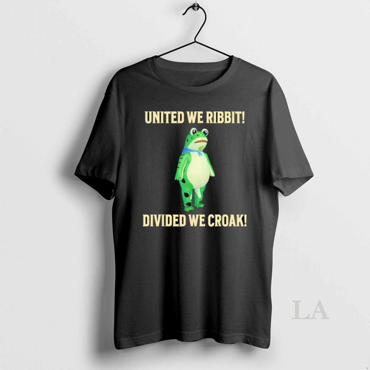 Original United We Ribbit Divided We Croak Frog Of Portland