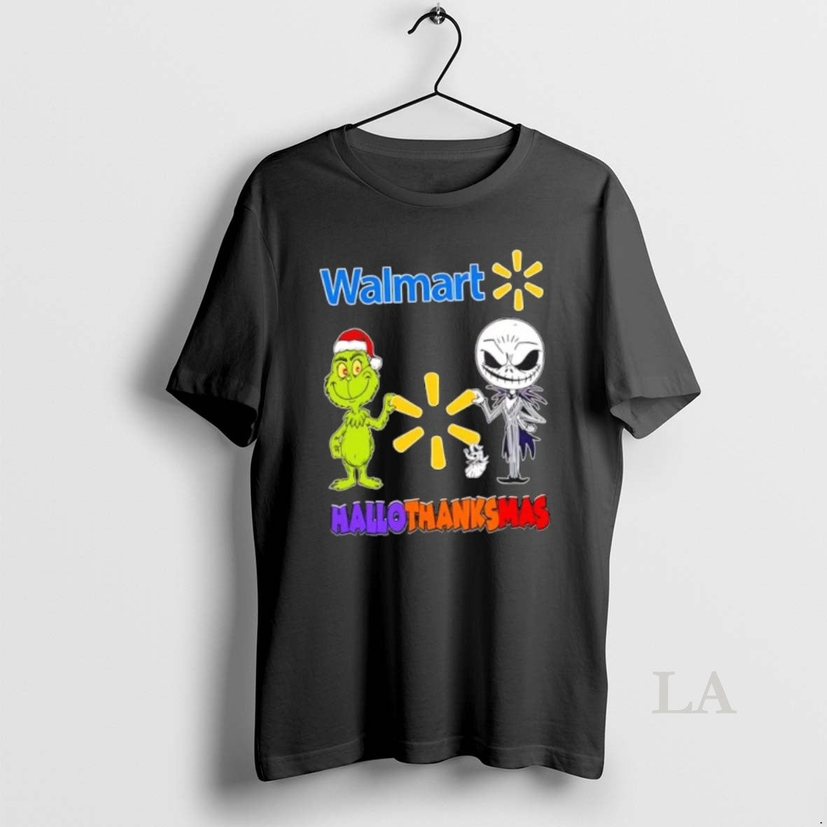 Original Walmart X Grinch And Jack Skellington Friends Fist Bump Happy Hallothanksmas