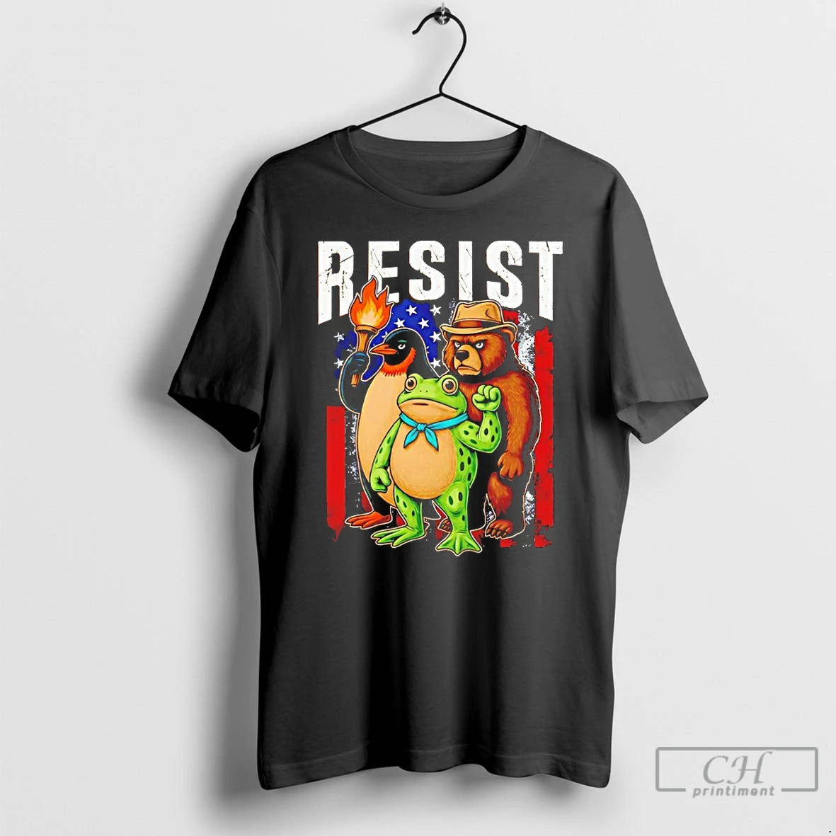 Premium Bear Penguins And Frog Resist Protest Against Tariffs T Shirts