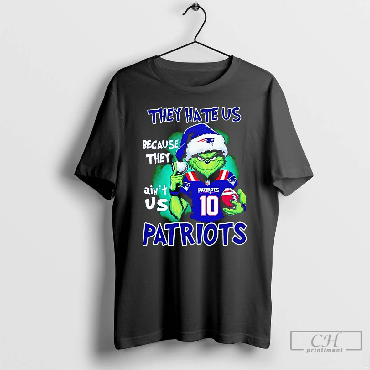 Premium Grinch They Hate Us Because They Aint Us England Patriots T Shirts
