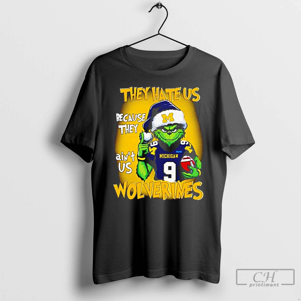Premium Grinch They Hate Us Because They Aint Us Michigan Wolverines T Shirts