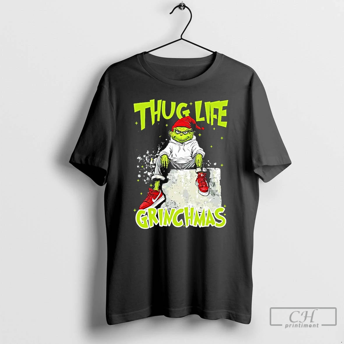 Premium Grinch Thug Life Grinchmas T Shirts