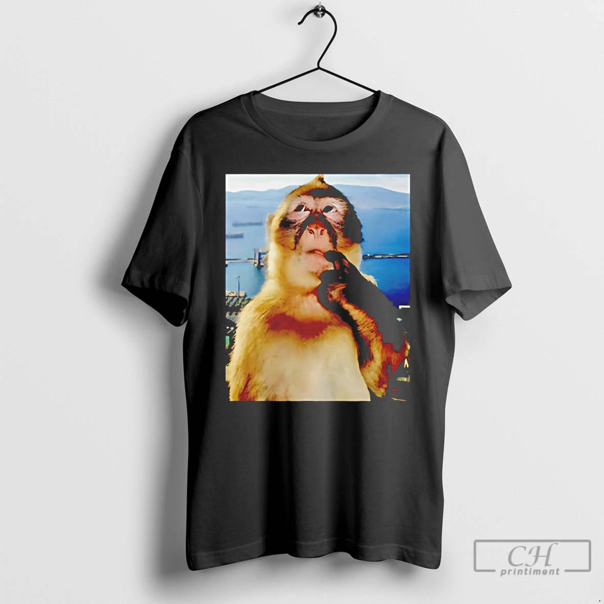 Premium Monkey Thinking Meme T Shirts