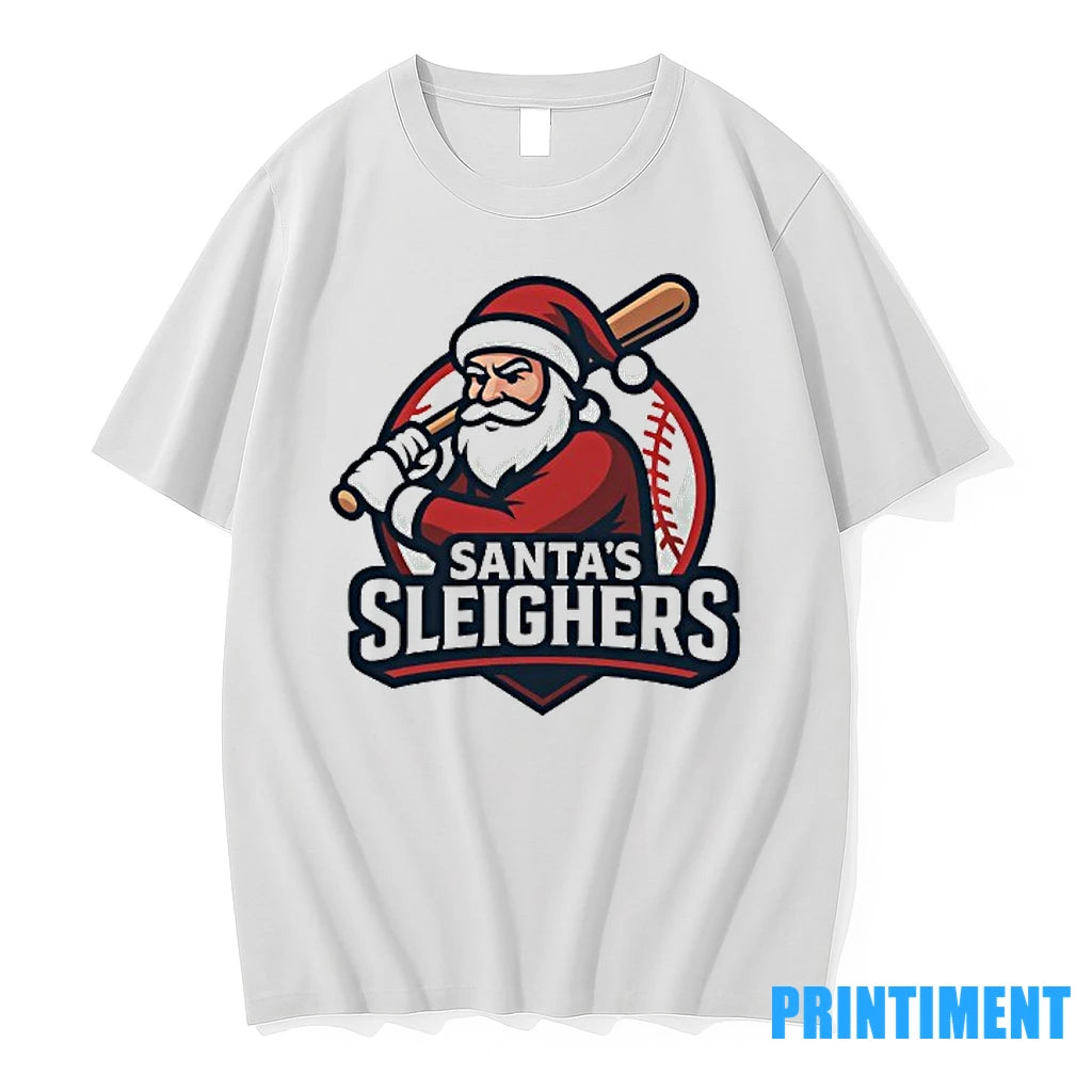 Santas Sleighers Logo Christmas Tshirts Sweater