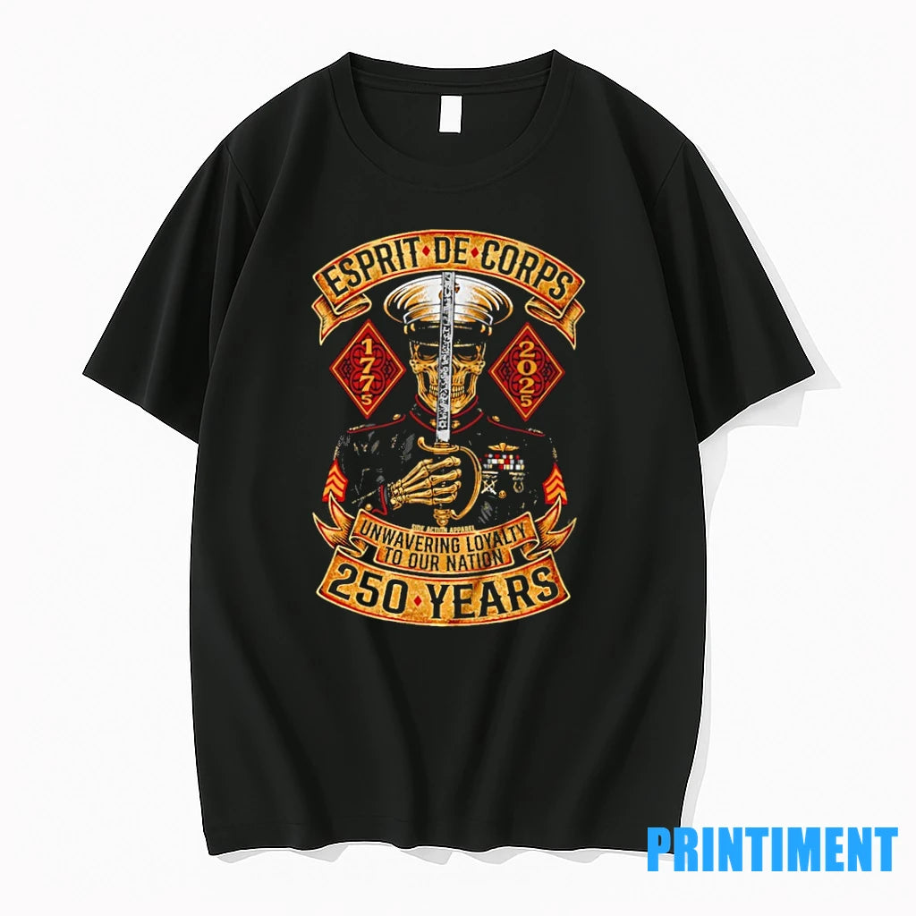 Skeleton Esprit De Corps Unwavering Loyalty To Our Nation 250th Year Tshirts Sweater