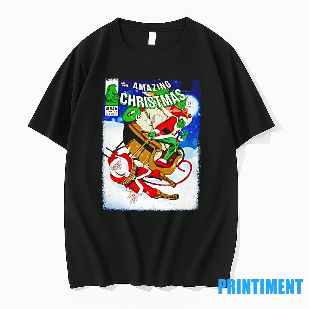 The Grinch And Santa Claus The Amazing Christmas Comic Tshirts Sweater