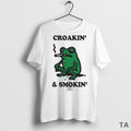 Top Frog Croakin And Smokin T Shirt Sweater