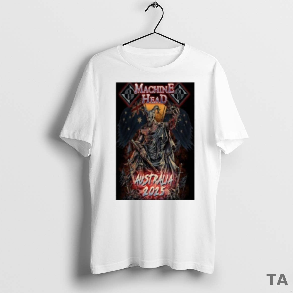 Top Goat Skull Fall Tour 2025 Machine Head Flag T Shirt Sweater