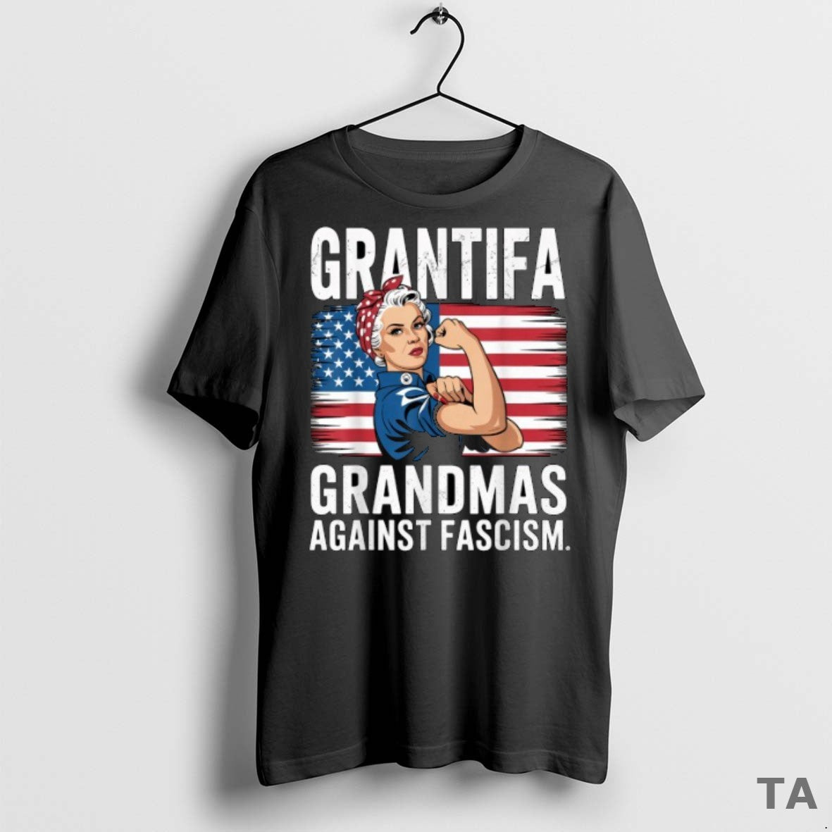 Top Grantifa Grandmas Against Fascism American Flag T Shirt Sweater