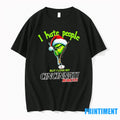 Top Grinch Santa Hat I Hate People But I Love My Cincinnati Bearcats Christmas Logo
