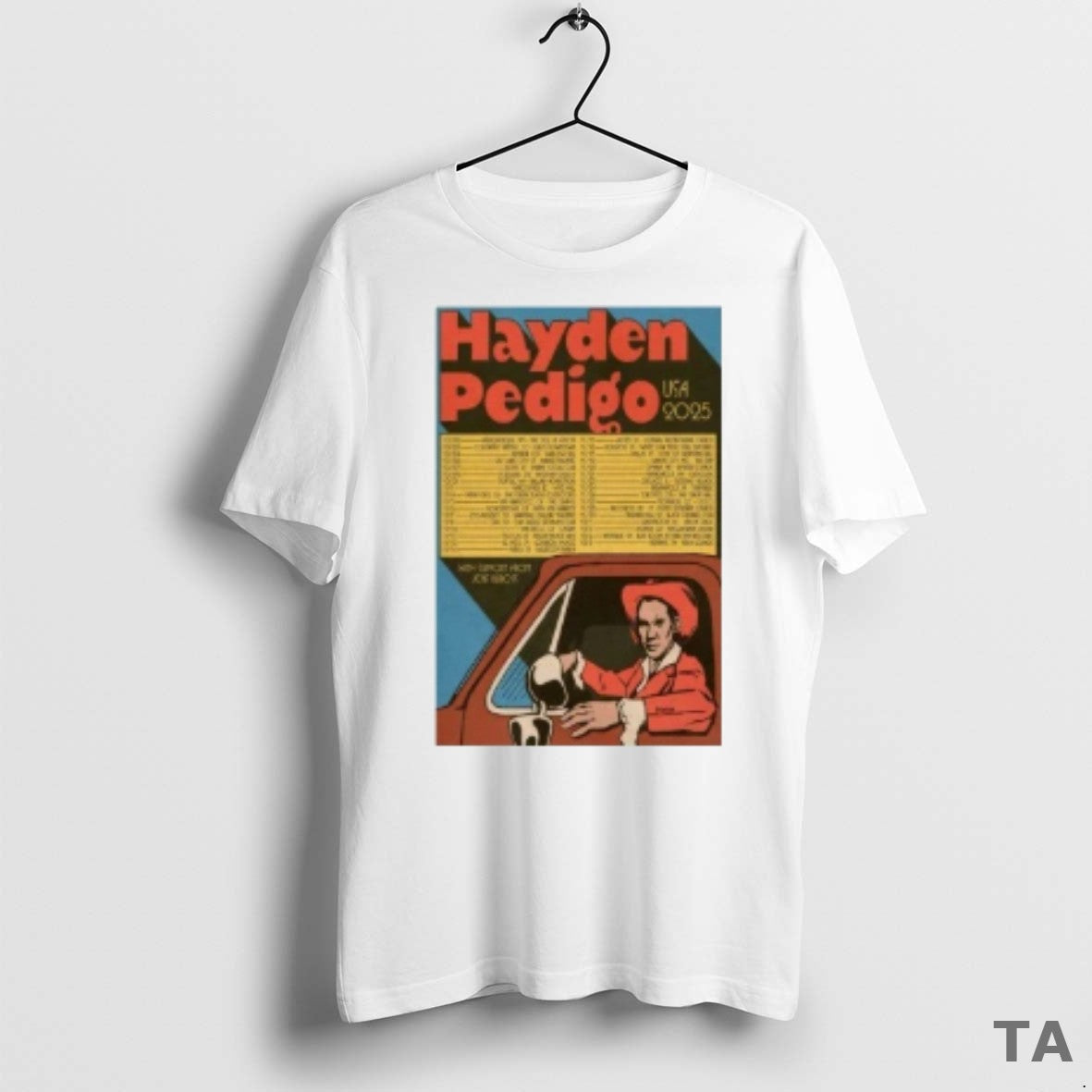 Top Hayden Pedigo Usa 2025 Tour T Shirt Sweater