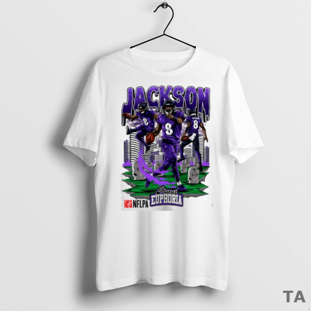 Top Lamar Jackson 8 Baltimore Ravens Football Quarterback Comic T Shirt Sweater