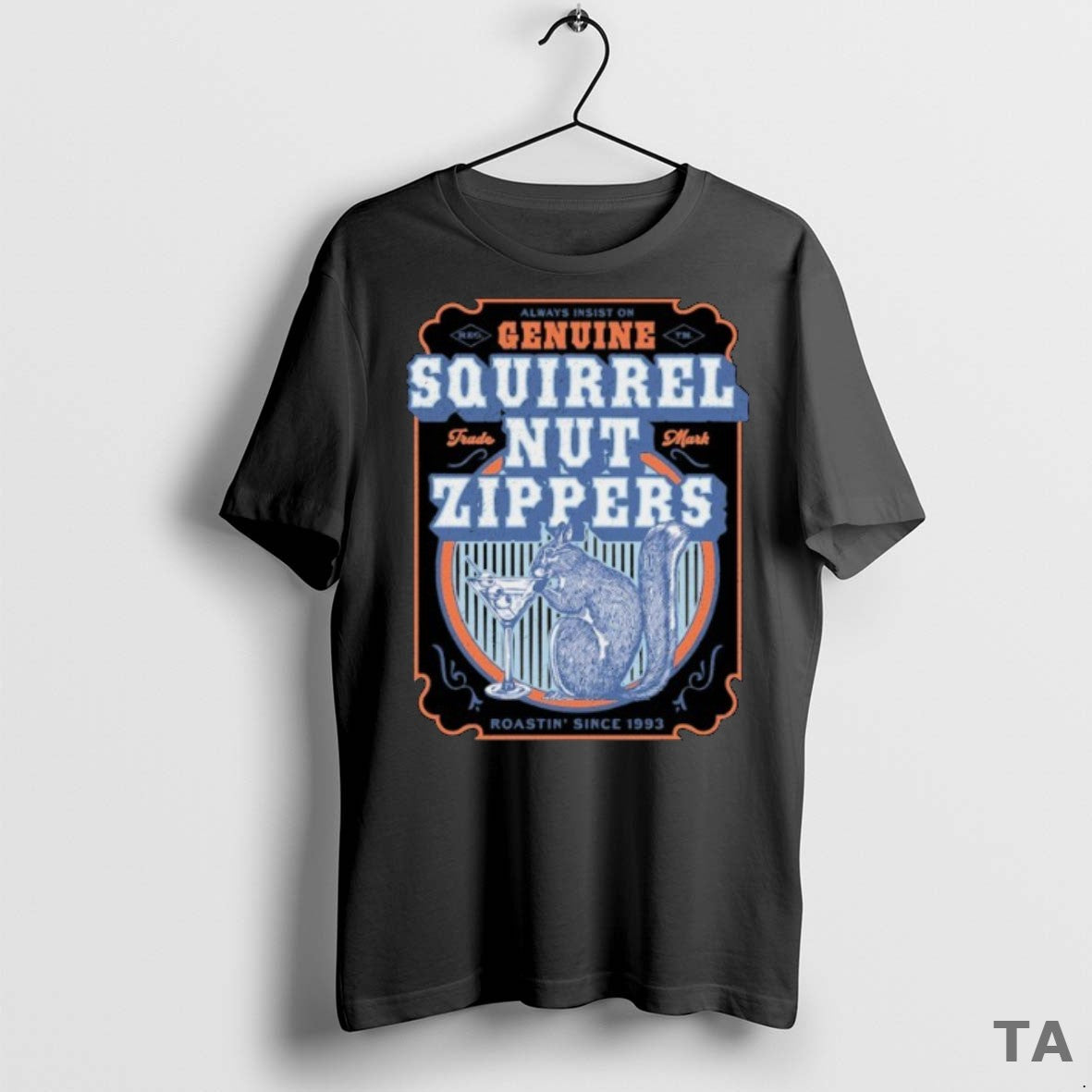Top Squirrel Nut Zippers Roastin Since 1993 Martini T Shirt Sweater
