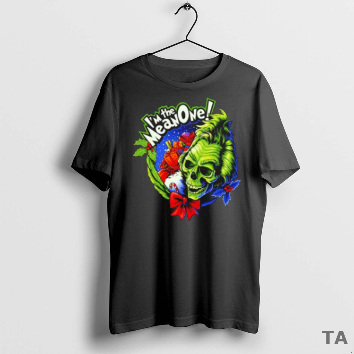Top The Grinch Skull Im The Mean One Christmas T Shirt Sweater