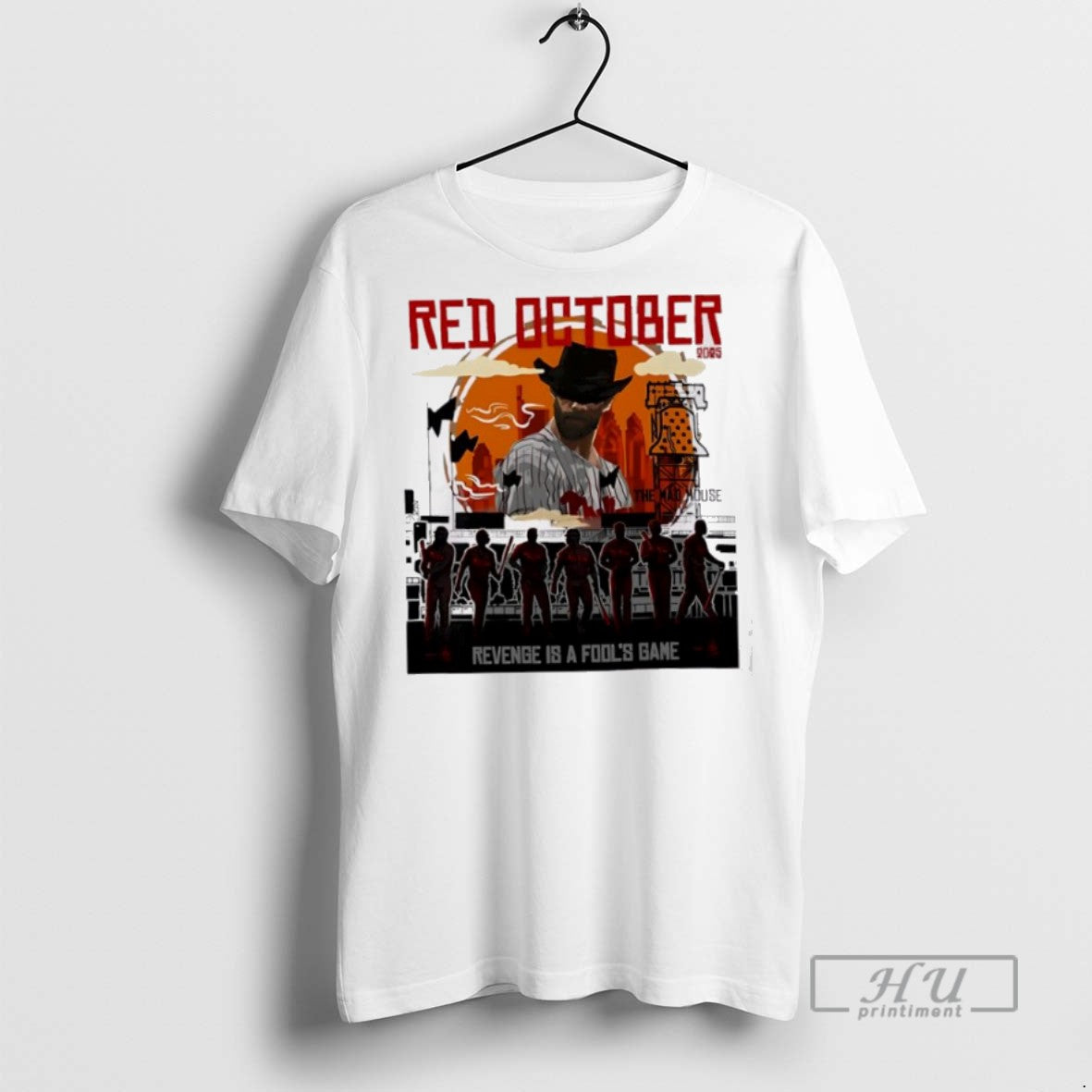 Trending Officials 2025 Red Philadelphia Phillies October Revenge Is A Fools Bane T Shirt