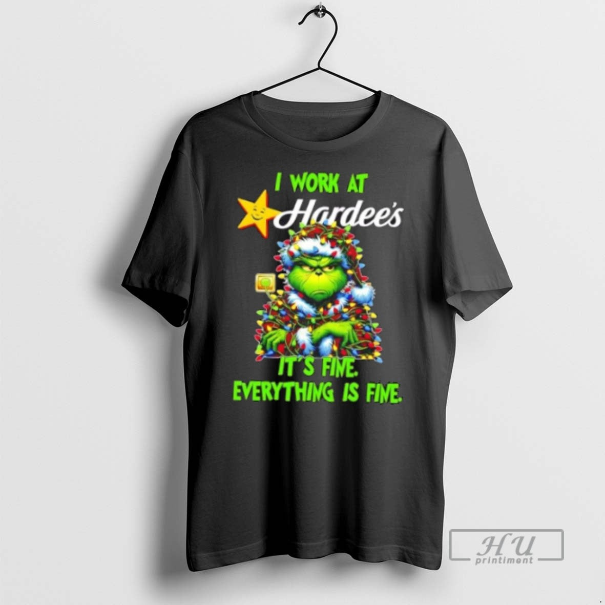 Trending Officials Grinch Christmas Tree X Hardees I Work At Its Fine Everything Is Fine