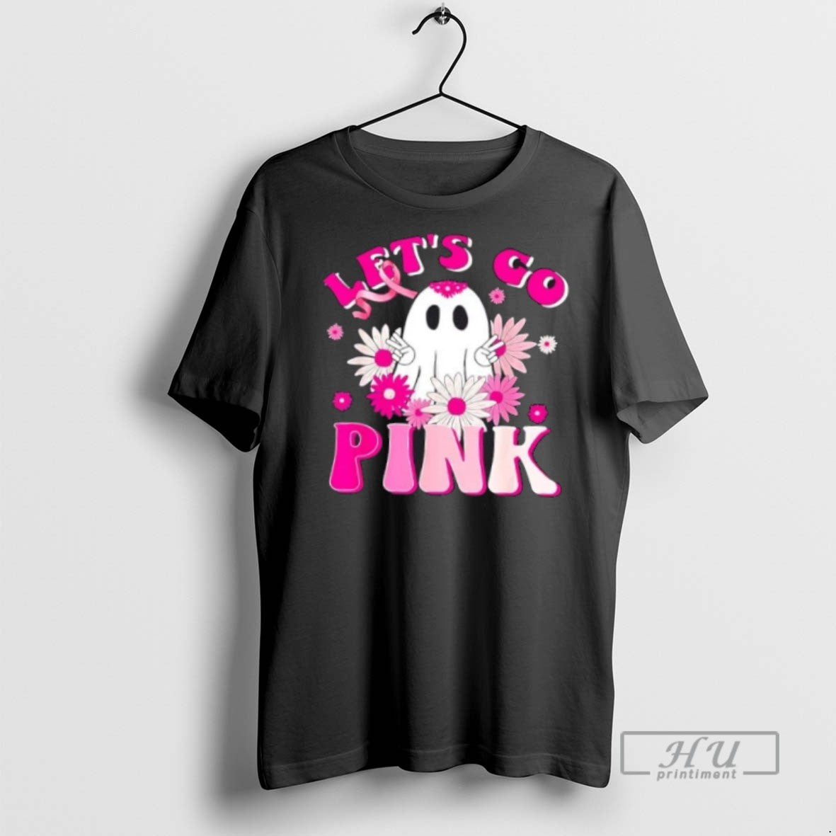 Trending Officials Lets Go Pink Ghost Breast Cancer Awareness Halloween Groovy T Shirt Sweatshirt Hoodies