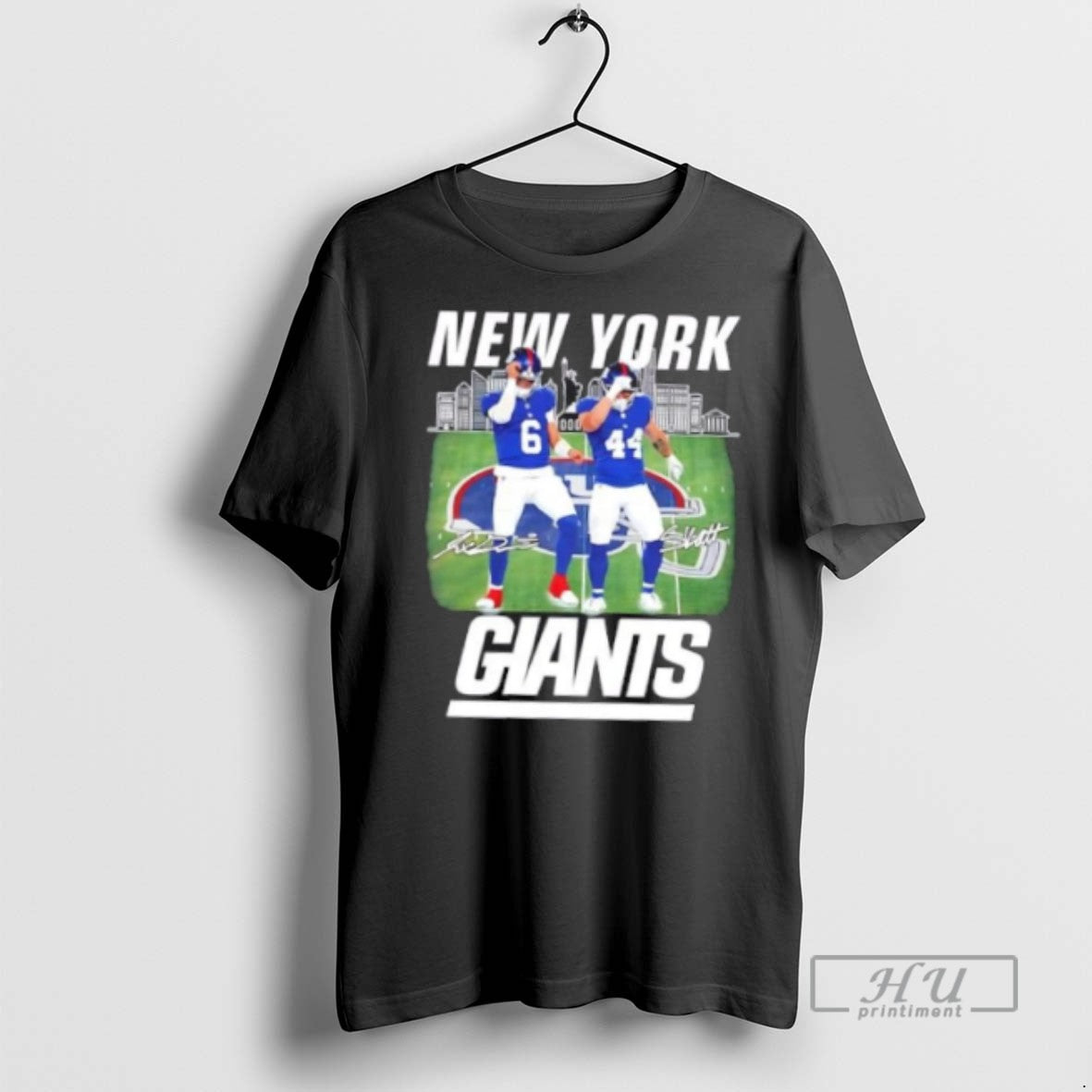 Trending Officials New York Giants Jaxson Dart And Cam Skattebo Dance Signatures T Shirt