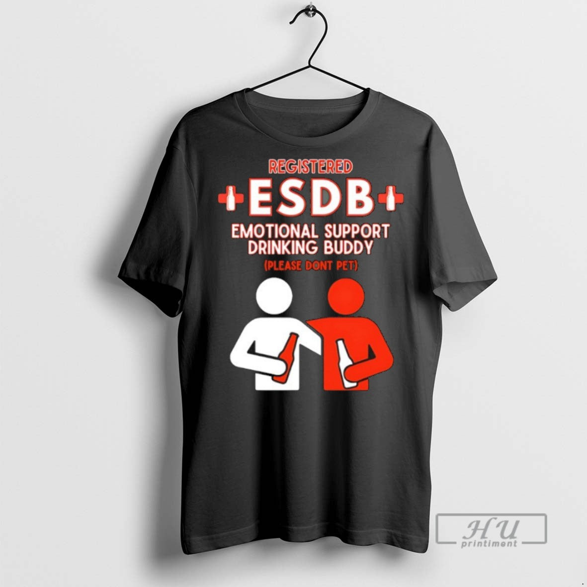Trending Officials Registered Esdb Emotional Support Drinking Buddy T Shirt Sweatshirt Hoodies