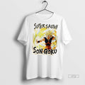 Trending Seattle Mariners Julio Rodriguez Super Saiyan Son Goku 2 Sided Graphic Tee Shirt Sweater