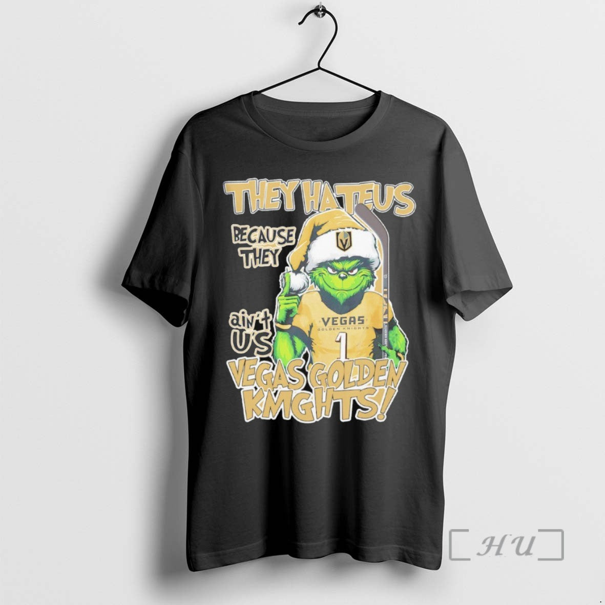 Trending Vegas Golden Knights Grinch They Hate Us Because They Aint Us Christmas T Shirts