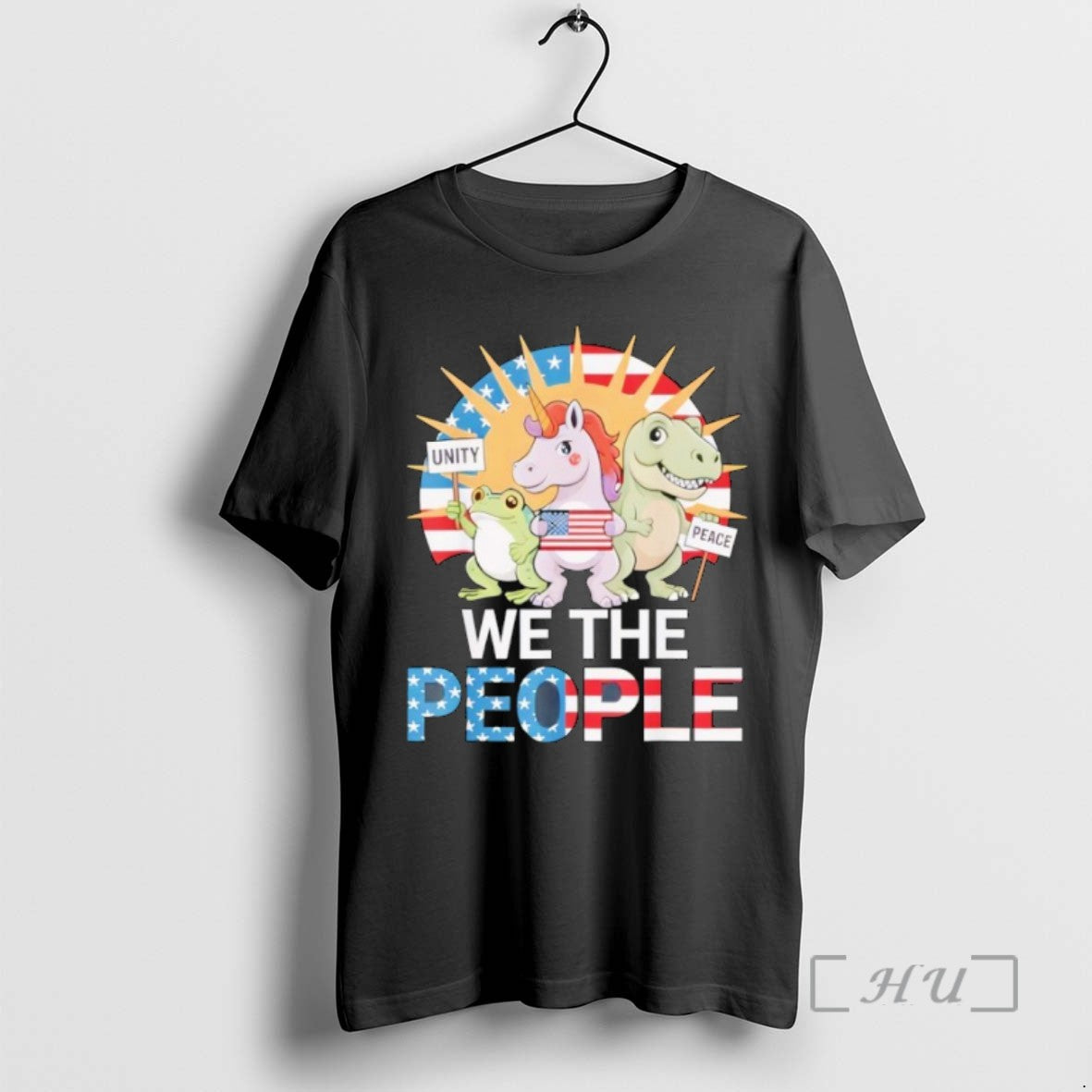 Trending We The People Funny Patriotic Us Flag Unicorn Dinosaur Frog