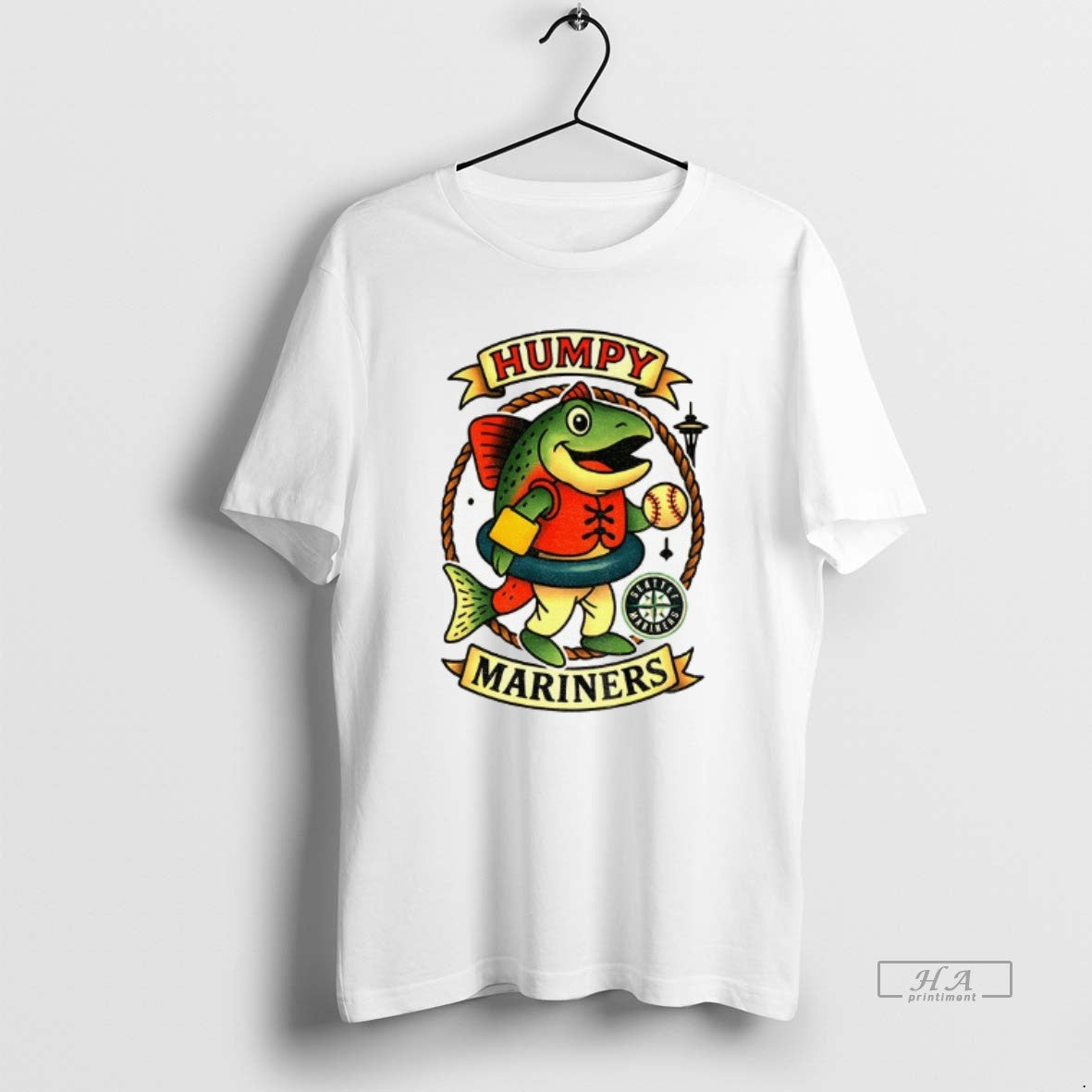 Trendy Humpy Salmon Mascot Seattle Mariners Mlb Baseball Mlb Baseball 2025