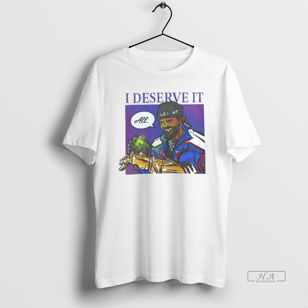 Trendy I Deserve It All Kendrick Lamar Graphic Mens White Tee
