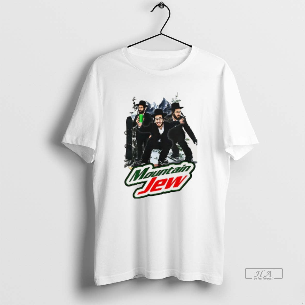 Trendy Mountain Jew Dew Skiing Parody