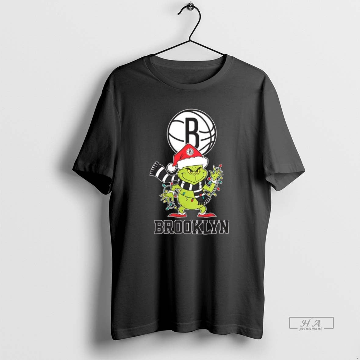 Trendy Santa Grinch Lights Brooklyn Nets Nba Christmas 2025