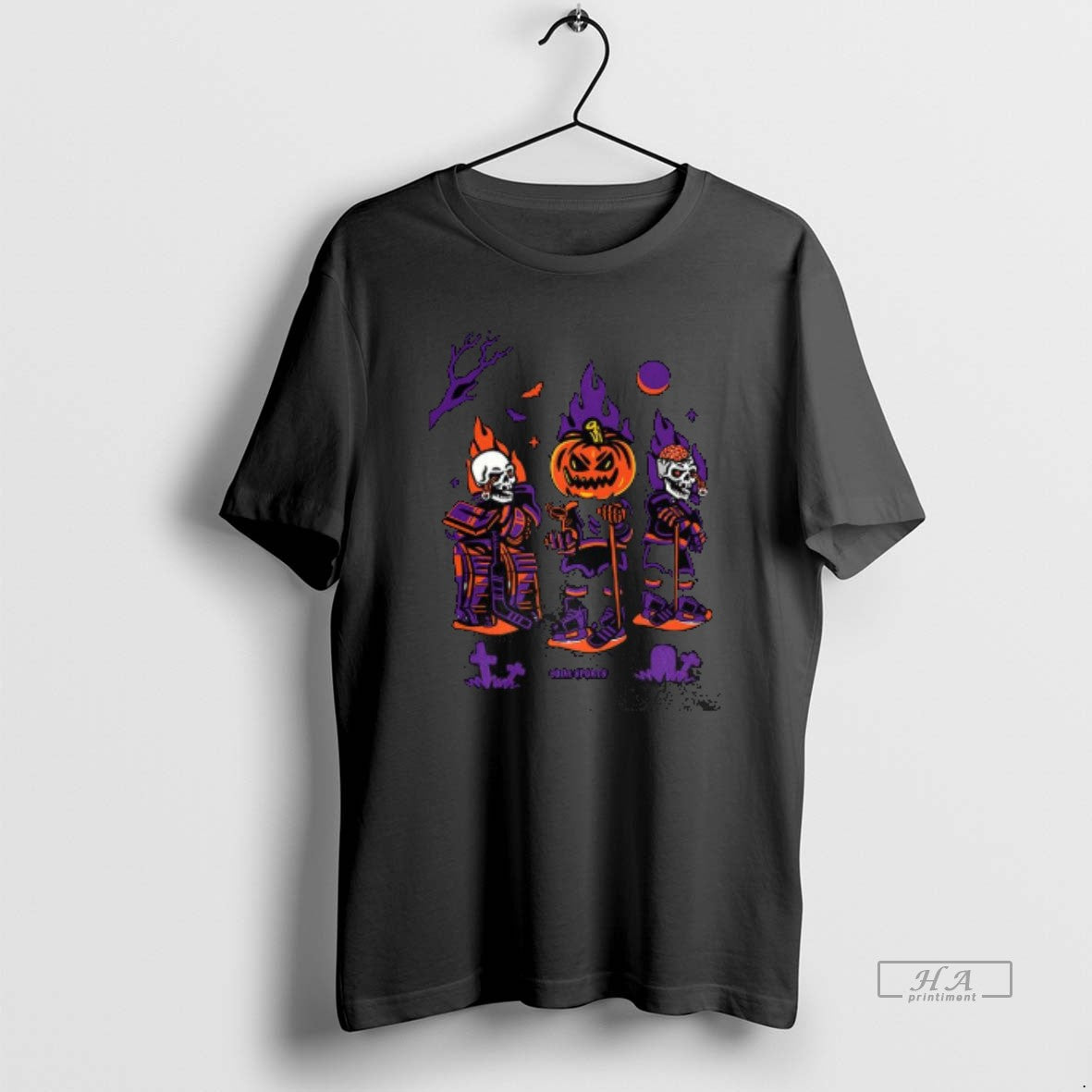 Trendy Sleepy Hollow Hockey Club Est 1820 Skeleton Pumpkin Head And Zombie Halloween