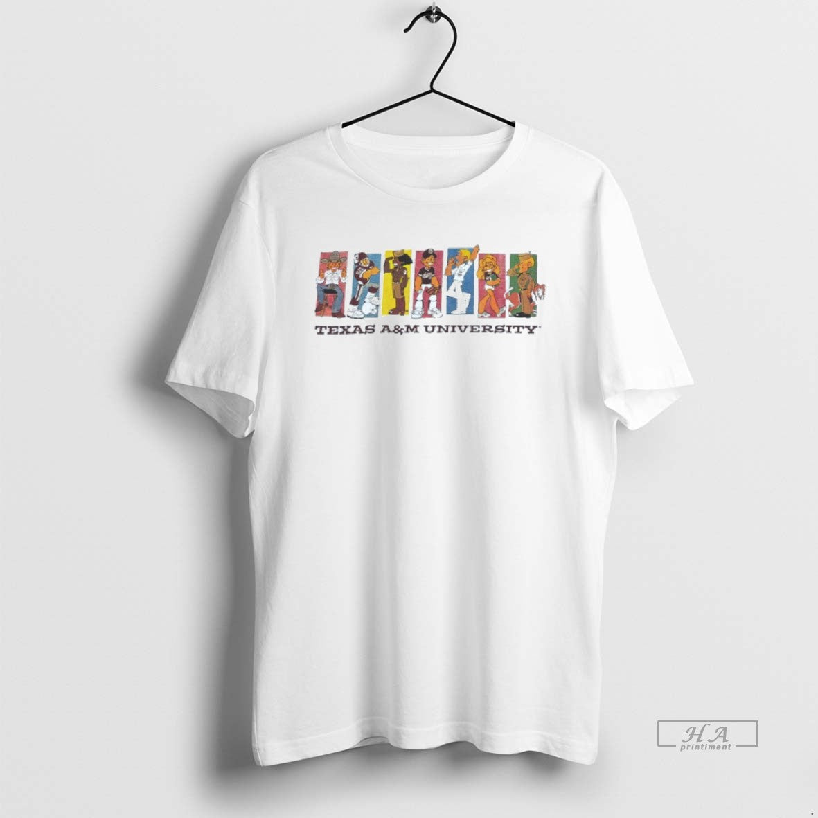 Trendy Texas Am University Texas Am Aggies Vintage Graphic Mens White Tee