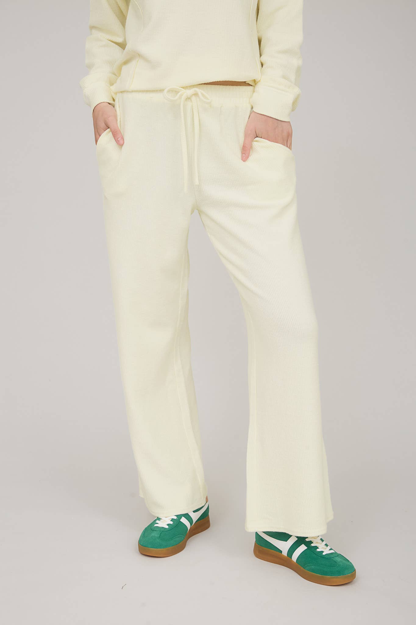 Washed High Waist Drawstring Lounge Pants
