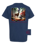 Deer & Turkey in Woods Youth Tee