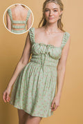 ...1218 Floral Dress with Elasticated Details SI-27975