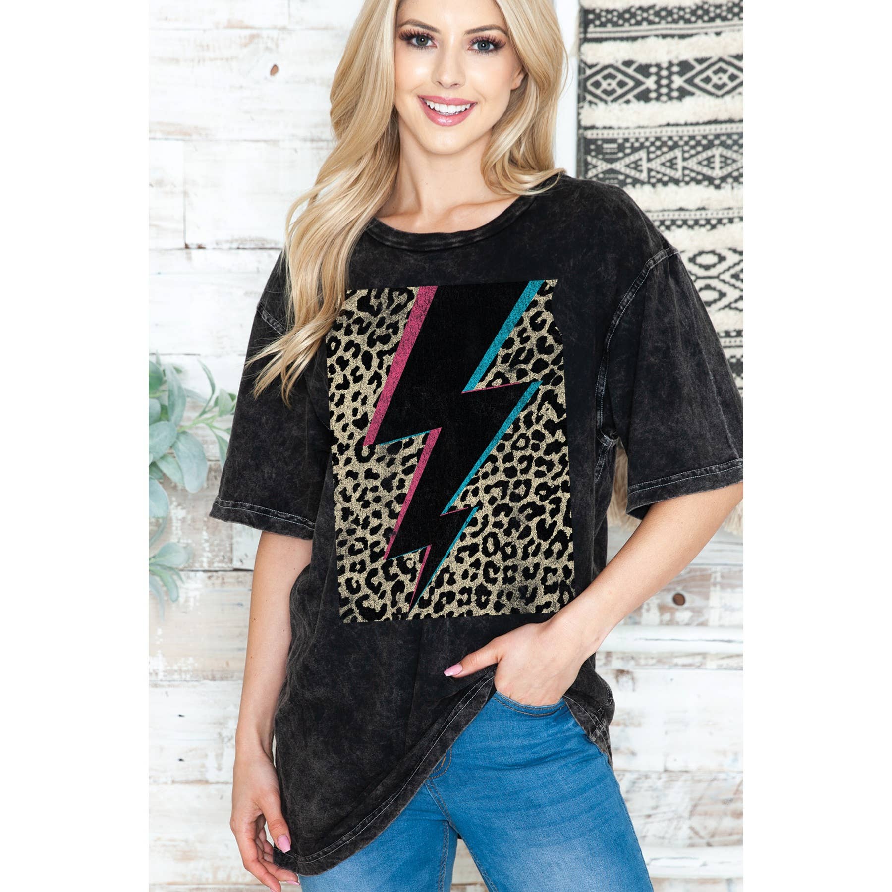 Thunder and Leopard -Unisex Oversized Mineral Wash