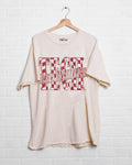 Texas Tech Red Raiders Twisted Check Off White Thrifted Tee